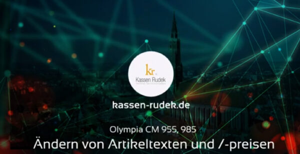 Video: Olympia Kassensystem CM 955. Artikeltexte, Artikelpreise